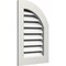 Ekena Millwork Quarter Round Top Right Functional, PVC Gable Vent w/ 1" x 4" Flat Trim Frame, 08"W x 20"H GVPQR08X2001FUN - alternate 3